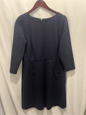 SPANX Navy Long Sleeve Ponte Sheath Dress